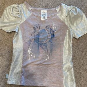 Frozen Graphic T-Shirt with Silver Sleeves